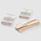 Romantische koraal boog, zilveren glitter bruiloft handwaaier (Niet-gemonteerd)