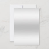 Romantische koraal boog & zilveren glitter RSVP (Achterkant)