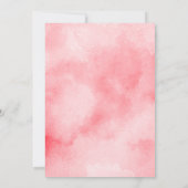 Romantische koraal perzik bloemen bloemenboho brui kaart (Achterkant)