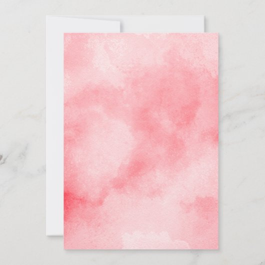 Romantische koraal perzik bloemen bloemenboho brui kaart (Achterkant)