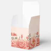Romantische Koraal Rozen Tuin Trouwplein Bedankdoosjes (Geopend)
