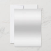 Romantische koraalboog- en zilveren glinsterende t save the date (Achterkant)