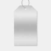 Romantische koraalrode strik & zilveren glitters B Cadeaulabel (Achterkant)