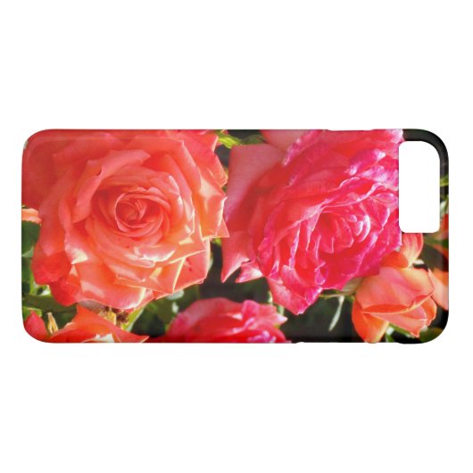 Romantische koraalRozen Case-Mate iPhone Case (Achterkant (Horizontaal))