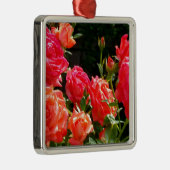 Romantische koraalRozen Metalen Ornament (Rechts)