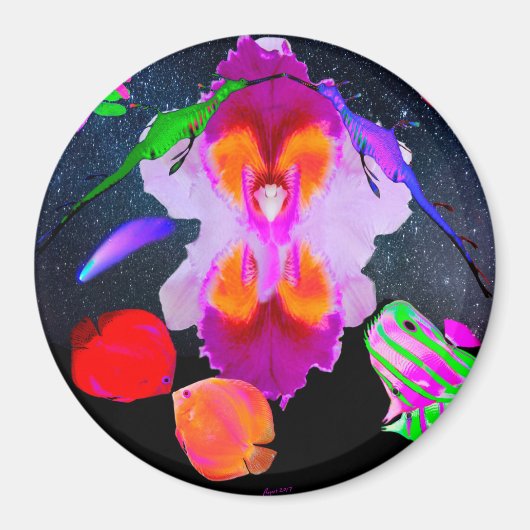 Romantische Kosmos door Power Flower Magneet (Voorkant)