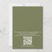 Romantische Kostbare Bloemen Rustieke QR Code Trou Kaart (Achterkant)