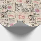 Romantische  krant cadeaupapier (Hoek)