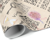 Romantische  krant cadeaupapier (Rol Hoek)