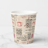 Romantische  krant papieren bekers (Voorkant)