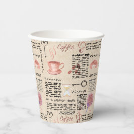 Romantische  krant papieren bekers