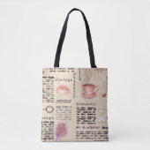 Romantische  krant tote bag (Voorkant)