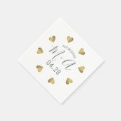Romantische Kring van Harten Liefde Bruiloft Servet (Hoek)