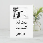 ROMANTISCHE KUPLE WEDDING INVITATIE KAART (Staand voorkant)