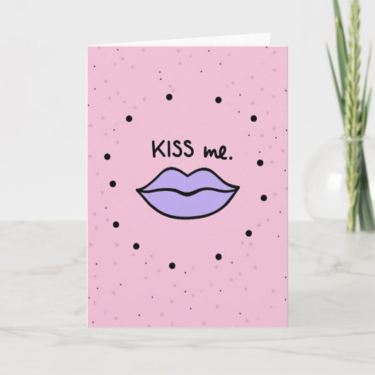 Romantische Kus Liefde Kaart (Voorkant)