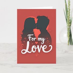 Romantische Kus Liefdeskaart Kaart