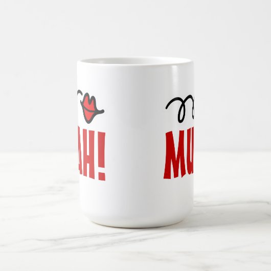 Romantische kus mok met rode lippen | Muah! (Center)