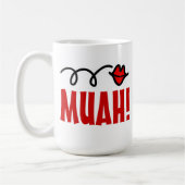 Romantische kus mok met rode lippen | Muah! (Links)