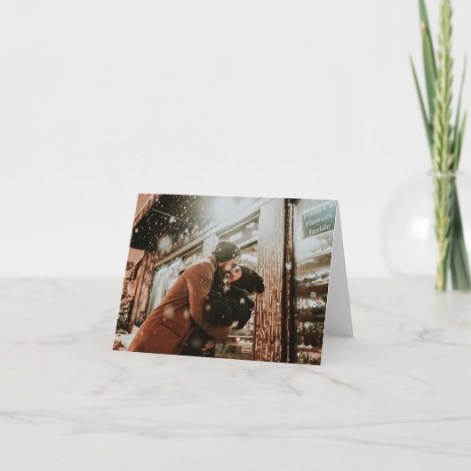 Romantische kus wenskaart feestdagen kaart (Voorkant)