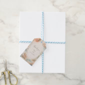 Romantische Kust Bruiloft Schelpen Paradijs Cadeaulabel (Met Touw)