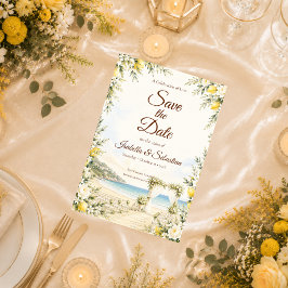 Romantische kusthuwelijk save the date