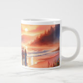 Romantische Kustzonsondergang Vuurtoren Wandel Grote Koffiekop (Rechts)