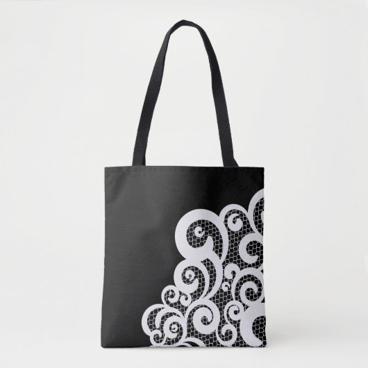 romantische lace decor illustratie tote bag (Voorkant)