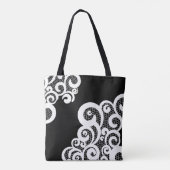 romantische lace decor illustratie tote bag (Achterkant)