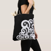 romantische lace decor illustratie tote bag (Dichtbij)