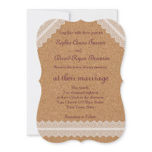 Romantische  Lace Wine Cork Wedding Invitation