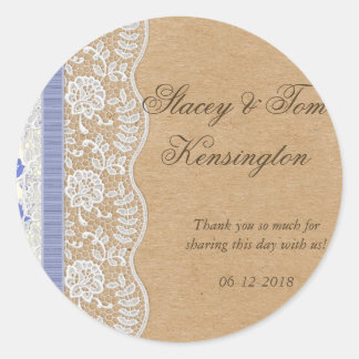 Romantische Lacey dromen met bloemen Ronde Sticker
