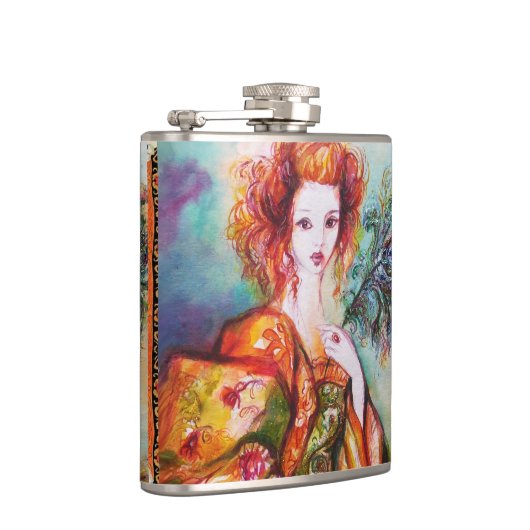 ROMANTISCHE LADY MET PEACOCK VERDER HEUPFLES (Rechts)