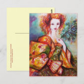 ROMANTISCHE LADY MET SPARKERPIEGEL VERDER BRIEFKAART (Voorkant / Achterkant)