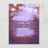 Romantische Lake & String Lights Bewaar de datum Aankondigingskaart (Voorkant)