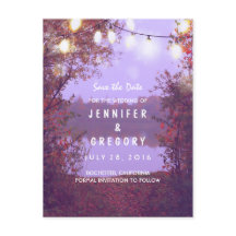 Romantische Lake & String Lights Bewaar de datum