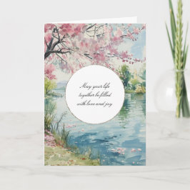 Romantische Lake Wedding Kaart