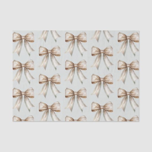 Romantische Landelijke Groene Witte Gouden Boog Br Tissuepapier (Voorkant)