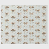 Romantische Landelijke Groene Witte Gouden Boog Tr Cadeaupapier (Vlak)