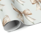 Romantische Landelijke Groene Witte Gouden Boog Tr Cadeaupapier (Rol Hoek)