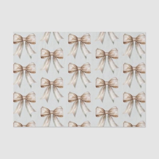 Romantische Landelijke Groene Witte Gouden Boog Tr Tissuepapier (Voorkant)