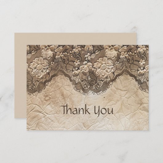 Romantische landkant bedankkaart (Voorkant / Achterkant)