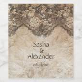 Romantische  landkant wijn etiket (Enkel label)