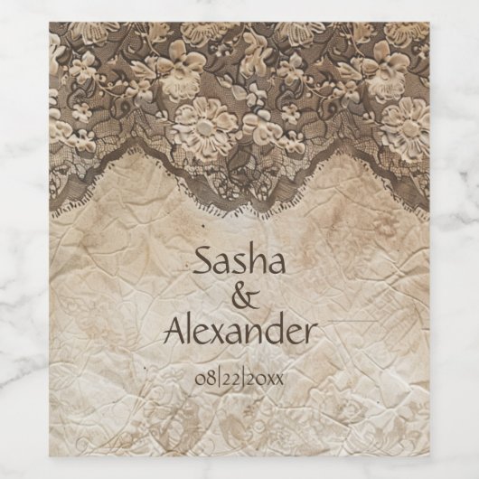 Romantische  landkant wijn etiket (Enkel label)