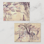 ROMANTISCHE LANDSCHAP, wit parelpapier Visitekaartje (Voorkant / Achterkant)