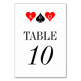 Romantische Las Vegas trouwtafel nummerkaarten Kaart