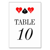 Romantische Las Vegas trouwtafel nummerkaarten Kaart (Voorkant)