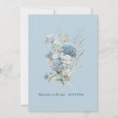 Romantische Lavendel Blauw Bloemen Waterverf Bruil Kaart (Achterkant)