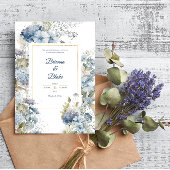 Romantische Lavendel Blauw Bloemen Waterverf Bruil Kaart