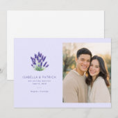 Romantische lavendel bloem save the date (Voorkant / Achterkant)