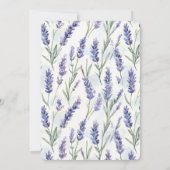 Romantische Lavendel Bloemen Huwelijk Kaart (Achterkant)